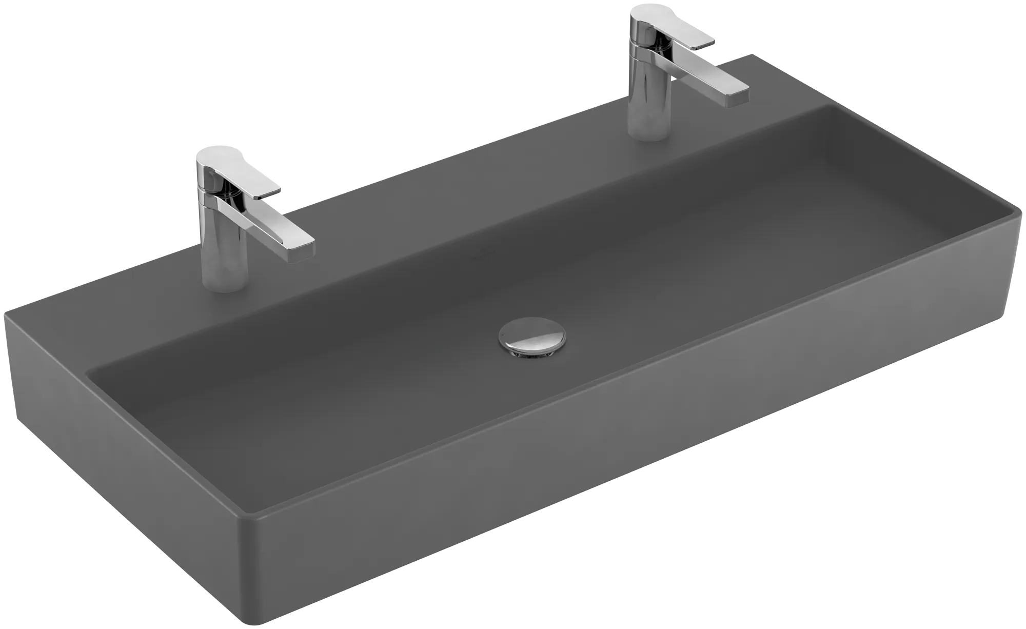 Bild von VILLEROY BOCH Memento 2.0 Waschbecken, 1000 x 470 x 135 mm, Graphite CeramicPlus, ohne Überlauf, Unterseite geschliffen #4A221KI4