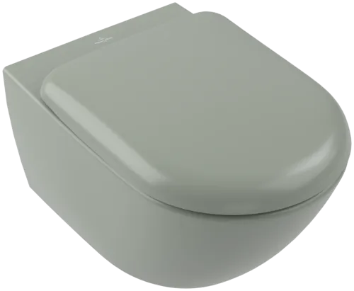 Bild von VILLEROY BOCH Antao Tiefspül-WC spülrandlos, wandhängend, mit TwistFlush, Morning Green CeramicPlus #4674T0R8