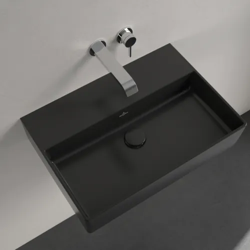 Bild von VILLEROY BOCH Memento 2.0 Waschbecken, 600 x 420 x 135 mm, Pure Black CeramicPlus, ohne Überlauf #4A2263R7