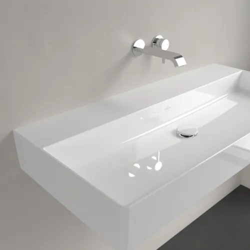 Bild von VILLEROY BOCH Memento 2.0 Waschbecken, 1000 x 470 x 135 mm, Weiß Alpin CeramicPlus, ohne Überlauf #4A22A3R1