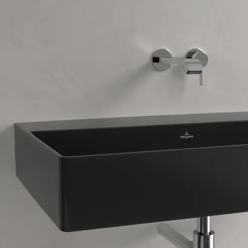 Bild von VILLEROY BOCH Memento 2.0 Waschbecken, 800 x 470 x 140 mm, Pure Black CeramicPlus, ohne Überlauf, Unterseite geschliffen #4A228FR7