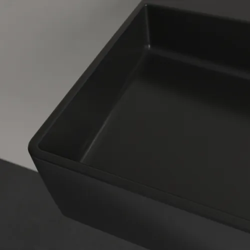 Bild von VILLEROY BOCH Memento 2.0 Waschbecken, 800 x 470 x 140 mm, Pure Black CeramicPlus, ohne Überlauf, Unterseite geschliffen #4A228FR7