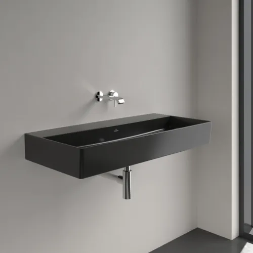 Bild von VILLEROY BOCH Memento 2.0 Waschbecken, 1000 x 470 x 135 mm, Pure Black CeramicPlus, ohne Überlauf #4A22A3R7