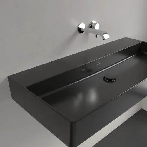 Bild von VILLEROY BOCH Memento 2.0 Waschbecken, 1000 x 470 x 135 mm, Pure Black CeramicPlus, ohne Überlauf #4A22A3R7