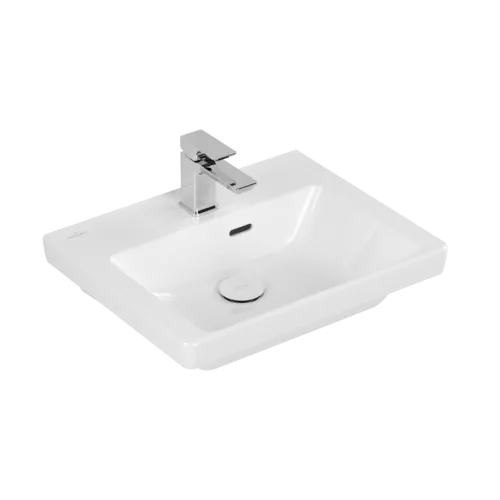 Bild von VILLEROY BOCH Subway 3.0 Handwaschbecken, 500 x 400 x 145 mm, Weiß Alpin CeramicPlus, mit Überlauf #437050R1