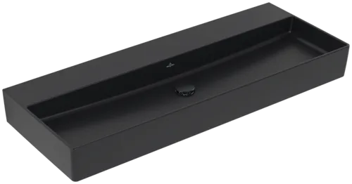 Bild von VILLEROY BOCH Memento 2.0 Waschbecken, 1200 x 470 x 150 mm, Pure Black CeramicPlus, ohne Überlauf, Unterseite geschliffen #4A22CFR7