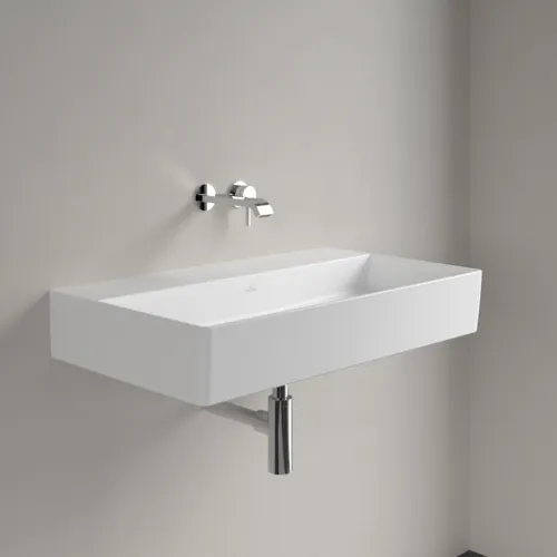 Bild von VILLEROY BOCH Memento 2.0 Waschbecken, 800 x 470 x 140 mm, Stone White CeramicPlus, ohne Überlauf, Unterseite geschliffen #4A228FRW