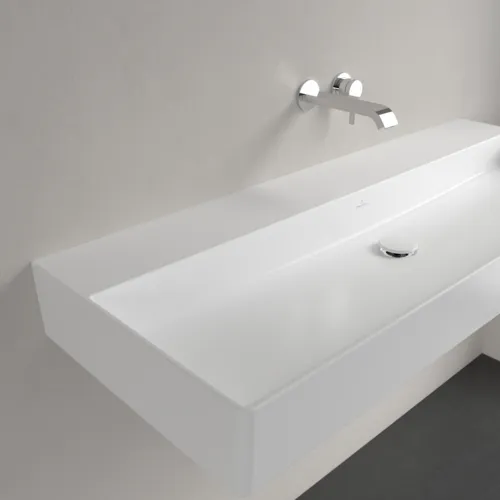 Bild von VILLEROY BOCH Memento 2.0 Waschbecken, 1200 x 470 x 150 mm, Stone White CeramicPlus, ohne Überlauf, Unterseite geschliffen #4A22CFRW