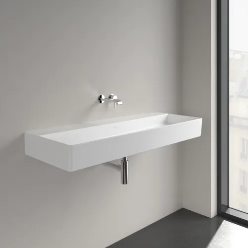 Bild von VILLEROY BOCH Memento 2.0 Waschbecken, 1200 x 470 x 150 mm, Stone White CeramicPlus, ohne Überlauf, Unterseite geschliffen #4A22CFRW