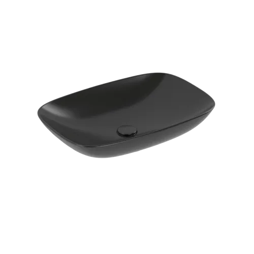 Bild von VILLEROY BOCH Loop & Friends Aufsatzwaschbecken, 620 x 420 x 120 mm, Ebony CeramicPlus, mit Überlauf #4A5000S5