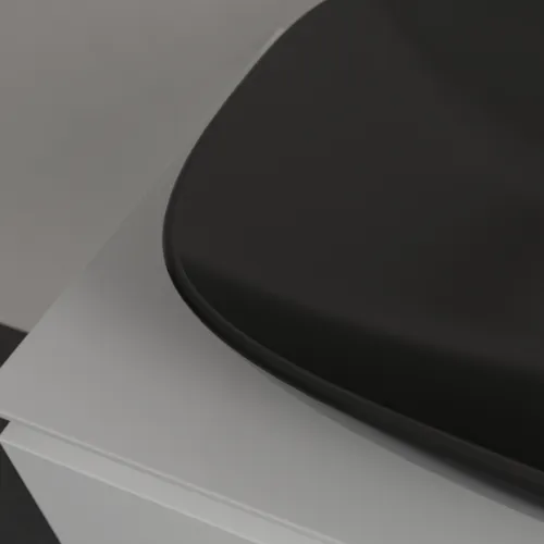 Bild von VILLEROY BOCH Loop & Friends Aufsatzwaschbecken, 620 x 420 x 120 mm, Ebony CeramicPlus, mit Überlauf #4A5000S5