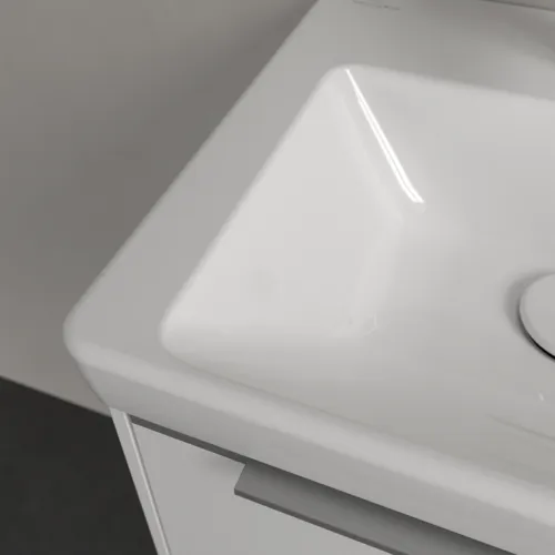 Bild von VILLEROY BOCH Subway 3.0 Handwaschbecken, 450 x 370 x 145 mm, Weiß Alpin CeramicPlus, mit Überlauf #4370FKR1