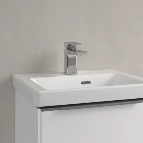 Bild von VILLEROY BOCH Subway 3.0 Handwaschbecken, 450 x 370 x 145 mm, Weiß Alpin CeramicPlus, mit Überlauf #4370FKR1