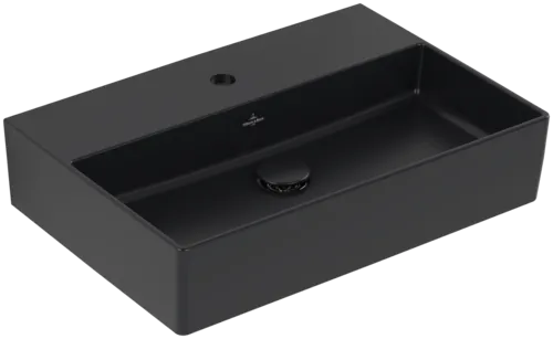 Bild von VILLEROY BOCH Memento 2.0 Waschbecken, 600 x 420 x 135 mm, Pure Black CeramicPlus, ohne Überlauf #4A2261R7