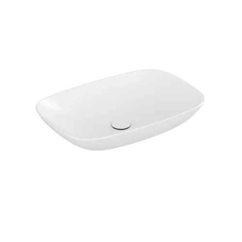Bild von VILLEROY BOCH Loop & Friends Aufsatzwaschbecken, 620 x 420 x 120 mm, Stone White CeramicPlus, mit Überlauf #4A5000RW