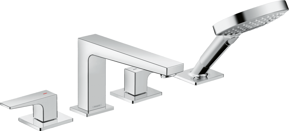 Obrázek HANSGROHE Metropol 4-otvorová baterie na okraj vany se sadou Secuflex #32552000 - chrom