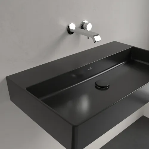 Bild von VILLEROY BOCH Memento 2.0 Waschbecken, 800 x 470 x 140 mm, Pure Black CeramicPlus, ohne Überlauf #4A2283R7