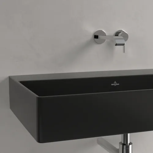 Bild von VILLEROY BOCH Memento 2.0 Waschbecken, 800 x 470 x 140 mm, Pure Black CeramicPlus, ohne Überlauf #4A2283R7