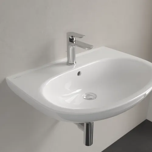 Picture of VILLEROY BOCH O.novo Washbasin, 650 x 480 x 180 mm, White Alpin, with overflow #4A406501