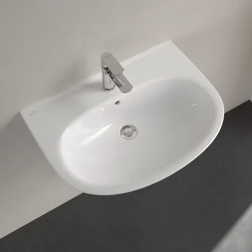 Picture of VILLEROY BOCH O.novo Washbasin, 650 x 480 x 180 mm, White Alpin, with overflow #4A406501