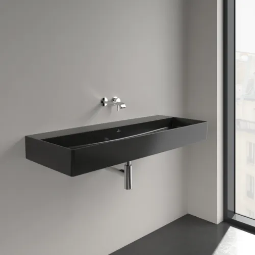 Bild von VILLEROY BOCH Memento 2.0 Waschbecken, 1200 x 470 x 150 mm, Pure Black CeramicPlus, ohne Überlauf #4A22C3R7
