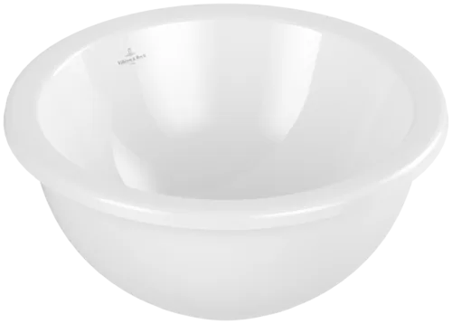 Bild von VILLEROY BOCH Loop & Friends Unterbauwaschbecken, 380 x 380 x 210 mm, Weiß Alpin, ohne Überlauf, Außenseite glasiert #4A520101