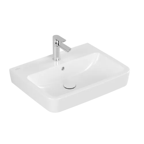 Bild von VILLEROY BOCH O.novo Waschbecken, 600 x 460 x 175 mm, Weiß Alpin CeramicPlus, mit Überlauf #4A4160R1