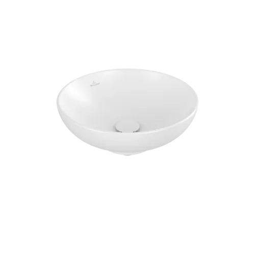 Bild von VILLEROY BOCH Loop & Friends Aufsatzwaschbecken, 420 x 420 x 120 mm, Stone White CeramicPlus, ohne Überlauf #4A4601RW
