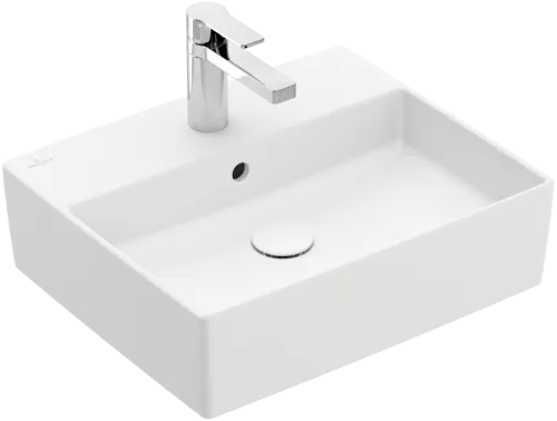 Bild von VILLEROY BOCH Memento 2.0 Aufsatzwaschbecken, 498 x 420 x 139 mm, Stone White CeramicPlus, mit Überlauf #4A0750RW