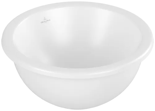 Bild von VILLEROY BOCH Loop & Friends Unterbauwaschbecken, 380 x 380 x 210 mm, Stone White CeramicPlus, mit Überlauf, Außenseite glasiert #4A5200RW