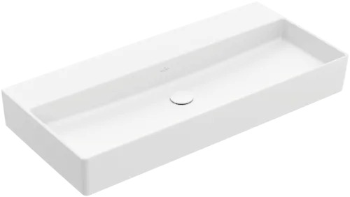 Bild von VILLEROY BOCH Memento 2.0 Waschbecken, 1000 x 470 x 135 mm, Stone White CeramicPlus, ohne Überlauf, Unterseite geschliffen #4A221FRW