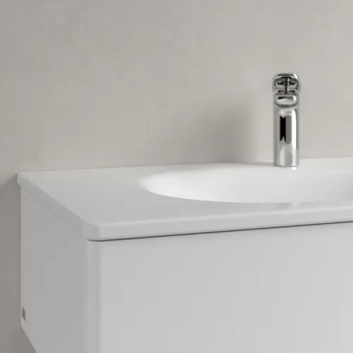 Obrázek VILLEROY BOCH Umyvadlo na skříňku Antao, 800 x 500 x 150 mm, Stone White CeramicPlus, se skrytým přepadem #4A7584RW