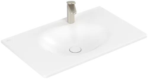 Bild von VILLEROY BOCH Antao Schrankwaschtisch, 800 x 500 x 150 mm, Stone White CeramicPlus, mit verdecktem Überlauf #4A7584RW