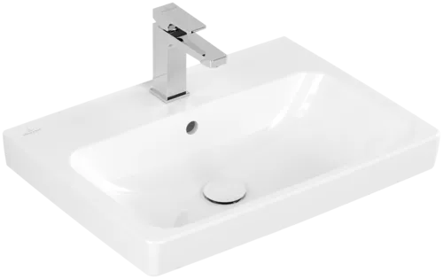 Bild von VILLEROY BOCH Architectura Waschbecken, 600 x 445 x 165 mm, Weiß Alpin, mit Überlauf, Unterseite geschliffen #4A876G01