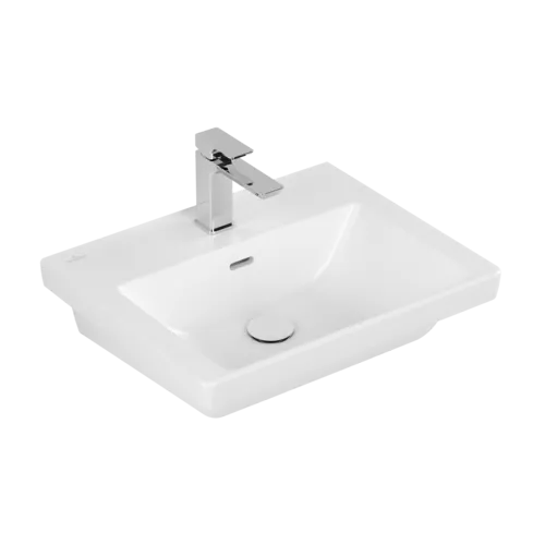 Bild von VILLEROY BOCH Subway 3.0 Waschbecken, 550 x 440 x 165 mm, Stone White CeramicPlus, mit Überlauf #4A70F4RW