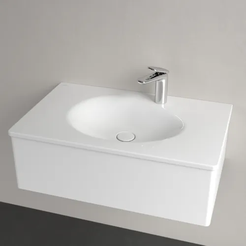 Bild von VILLEROY BOCH Antao Schrankwaschtisch, 800 x 500 x 150 mm, Weiß Alpin CeramicPlus, mit verdecktem Überlauf #4A7584R1