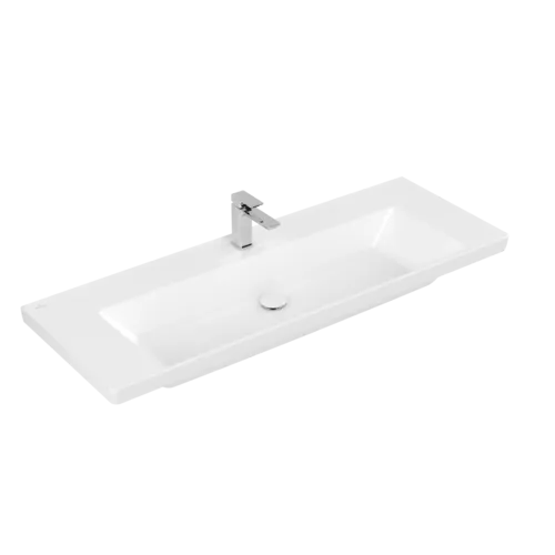 Bild von VILLEROY BOCH Subway 3.0 Schrankwaschtisch, 1300 x 470 x 170 mm, Stone White CeramicPlus, ohne Überlauf #4A70D2RW