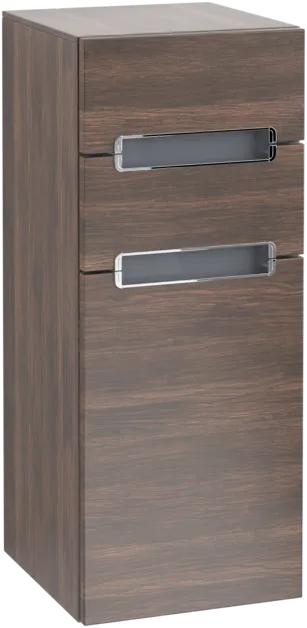 Bild von VILLEROY BOCH Subway 2.0 Seitenschrank, 1 Tür, 2 Schubladen, 356 x 857 x 370 mm, Arizona Oak / Glass White #A7121SVH