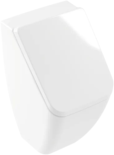 Picture of VILLEROY BOCH Venticello Siphonic urinal, for cover, rimless, concealed water inlet, 285 x 320 mm, Stone White CeramicPlus #5504R1RW