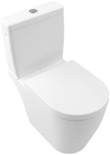 Bild von VILLEROY BOCH Avento Tiefspül-WC spülrandlos für Kombination, bodenstehend, mit DirectFlush, Stone White CeramicPlus #5644R0RW