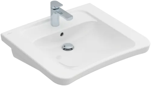 Picture of VILLEROY BOCH ViCare washbasin ViCare, 650 x 550 x 190 mm, white Alpine AntiBac CeramicPlus, with overflow #517867T2