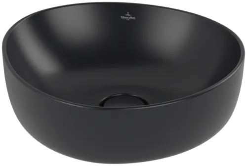 Bild von VILLEROY BOCH Antao Aufsatzwaschbecken, 400 x 395 x 145 mm, Pure Black CeramicPlus, ohne Überlauf #4A7240R7