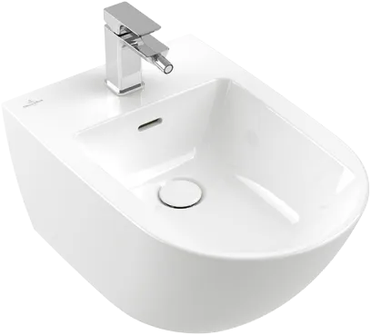 Bild von VILLEROY BOCH Antao Bidet, wandhängend, 375 x 560 mm, Weiß Alpin CeramicPlus #541100R1