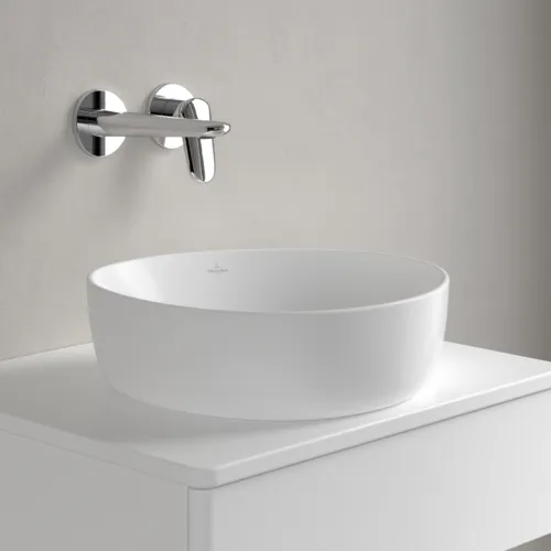 Bild von VILLEROY BOCH Antao Aufsatzwaschbecken, 400 x 395 x 145 mm, Stone White CeramicPlus, ohne Überlauf #4A7240RW