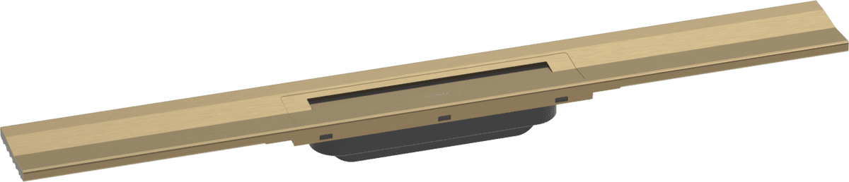 Bild von HANSGROHE RainDrain Flex Fertigset Duschrinne 700 kürzbar zur Wandmontage #56050140 - Brushed Bronze