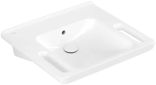 Bild von VILLEROY BOCH ViCare Waschbecken ViCare, 600 x 550 x 180 mm, Weiß Alpin AntiBac CeramicPlus, mit Überlauf #4A6862T2