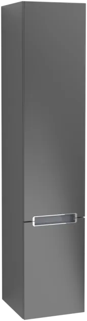 Bild von VILLEROY BOCH Subway 2.0 Hochschrank, 2 Türen, 350 x 1650 x 370 mm, Black Matt Lacquer #A70910PD