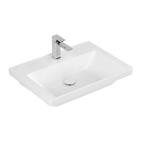 Bild von VILLEROY BOCH Subway 3.0 Waschbecken, 650 x 470 x 165 mm, Stone White CeramicPlus, ohne Überlauf #4A7066RW