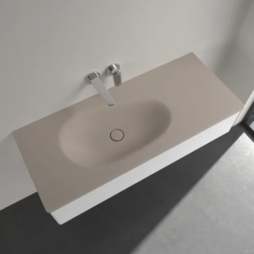Picture of VILLEROY BOCH Antao cabinet washbasin, 1200 x 500 x 150 mm, Almond CeramicPlus, without overflow #4A77L3AM