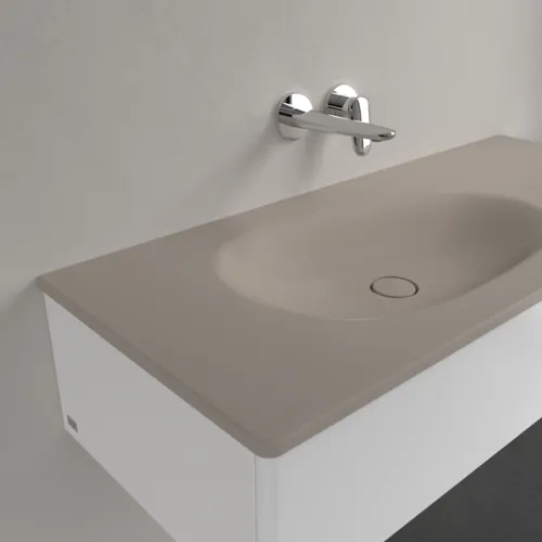 Picture of VILLEROY BOCH Antao cabinet washbasin, 1200 x 500 x 150 mm, Almond CeramicPlus, without overflow #4A77L3AM